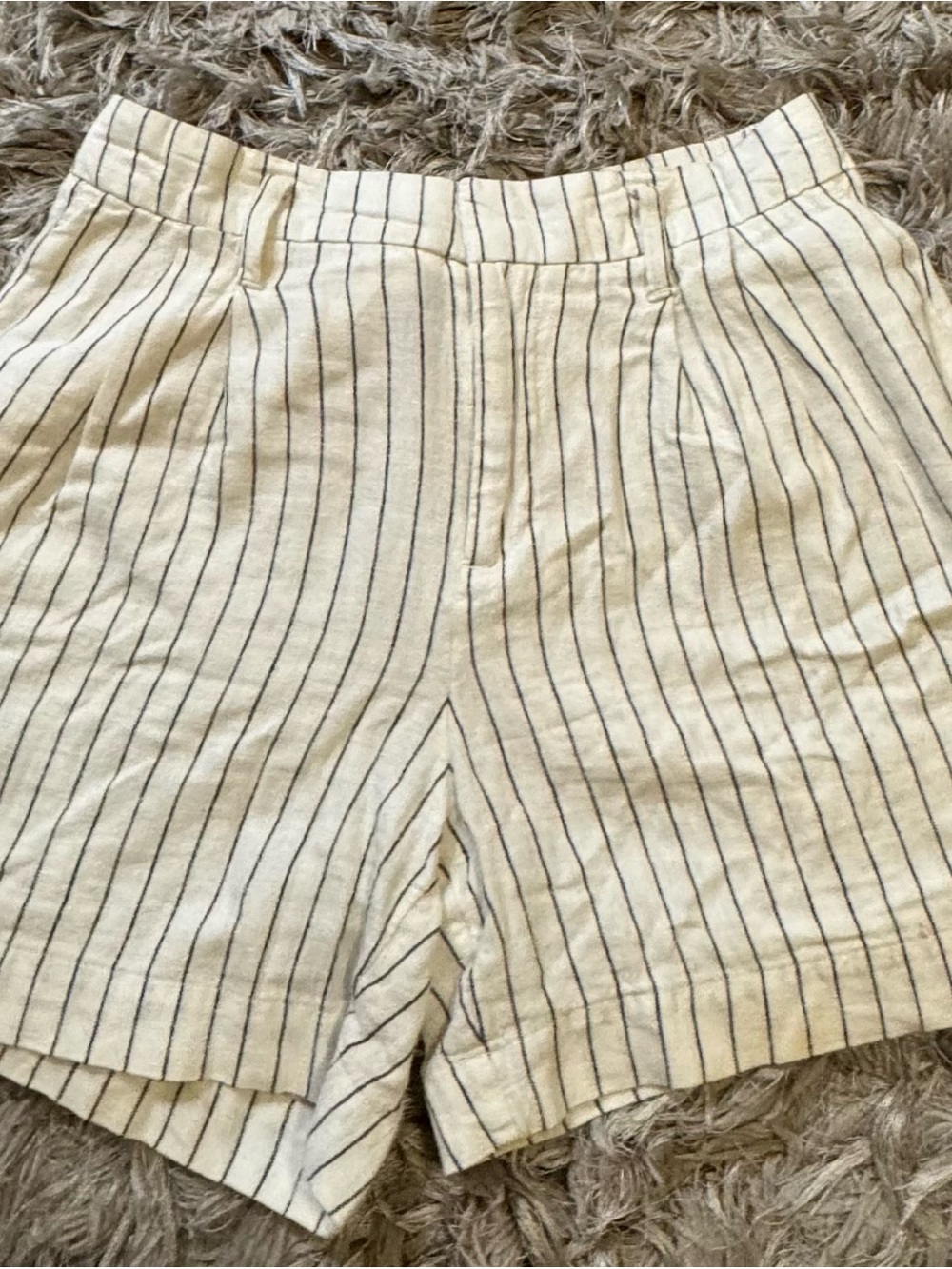 a new day Cream Striped Women’s  Shorts